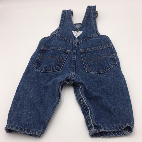 Vintage 1990's OshKosh B’Gosh Infant Denim Jean Overalls Size 12 Months - Picture 6 of 12